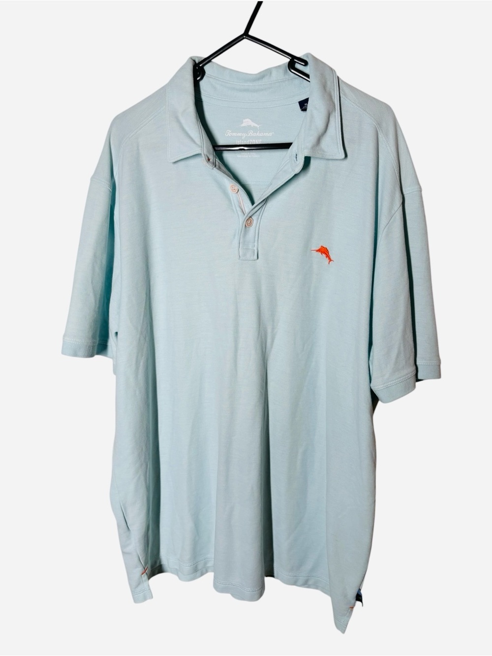 Men's Tommy Bahama Pale Blue Polo XL Islandzone